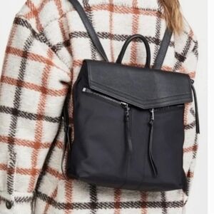 BOTKIER New York Mini Trigger Backpack Purse Faux Leather Black Travel